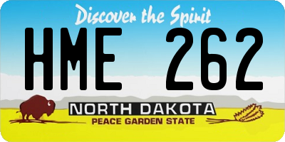 ND license plate HME262