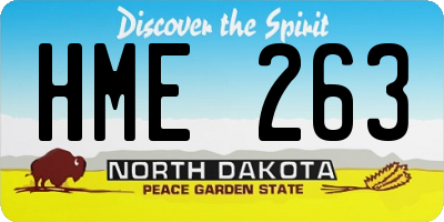 ND license plate HME263