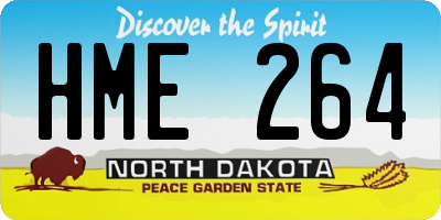 ND license plate HME264
