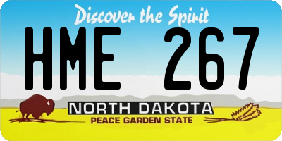 ND license plate HME267