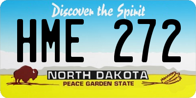 ND license plate HME272