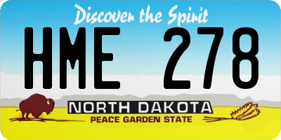 ND license plate HME278