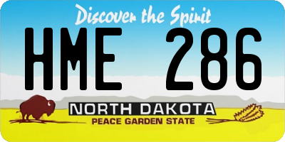 ND license plate HME286