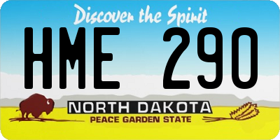 ND license plate HME290