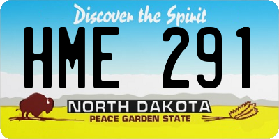ND license plate HME291