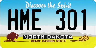 ND license plate HME301