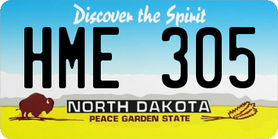 ND license plate HME305