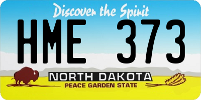 ND license plate HME373