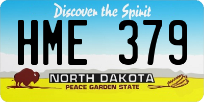 ND license plate HME379