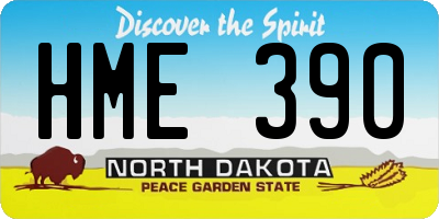 ND license plate HME390