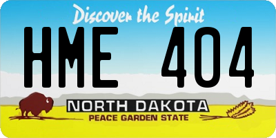 ND license plate HME404
