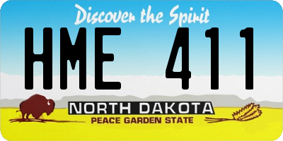 ND license plate HME411