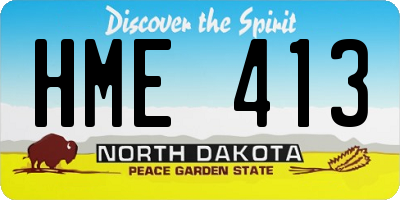 ND license plate HME413