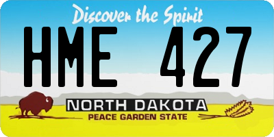 ND license plate HME427