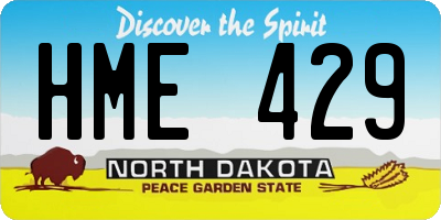 ND license plate HME429