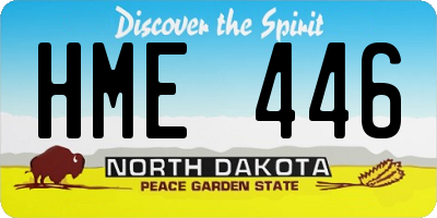 ND license plate HME446