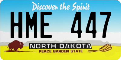ND license plate HME447