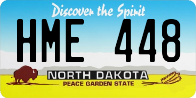 ND license plate HME448