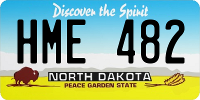 ND license plate HME482