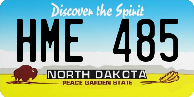 ND license plate HME485