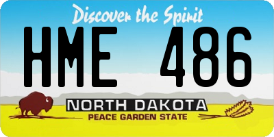 ND license plate HME486