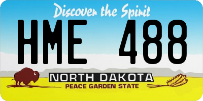 ND license plate HME488