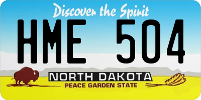 ND license plate HME504