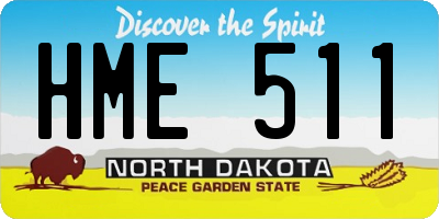 ND license plate HME511