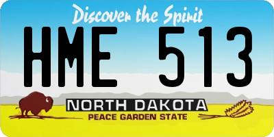 ND license plate HME513