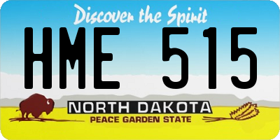 ND license plate HME515
