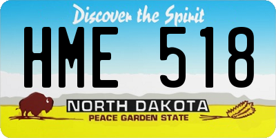 ND license plate HME518