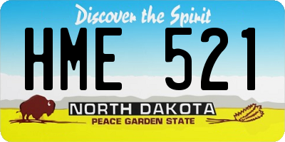 ND license plate HME521