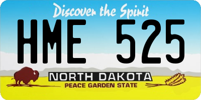 ND license plate HME525