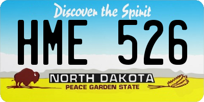 ND license plate HME526