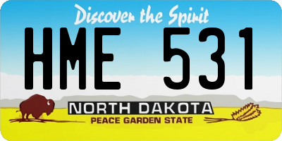 ND license plate HME531