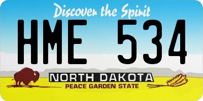 ND license plate HME534