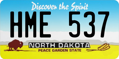 ND license plate HME537