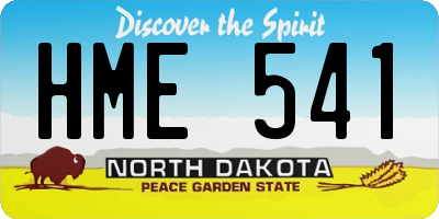 ND license plate HME541