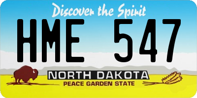ND license plate HME547