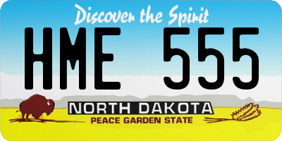 ND license plate HME555