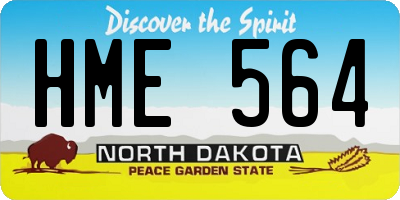 ND license plate HME564