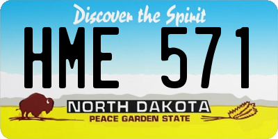 ND license plate HME571
