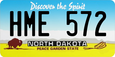 ND license plate HME572