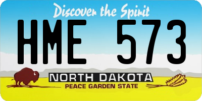ND license plate HME573