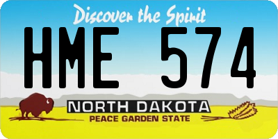 ND license plate HME574