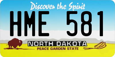 ND license plate HME581