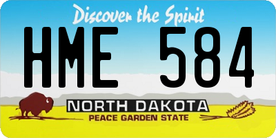 ND license plate HME584