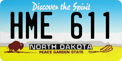 ND license plate HME611
