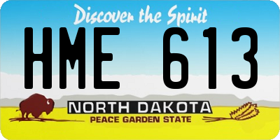 ND license plate HME613