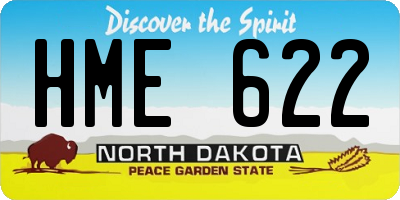 ND license plate HME622